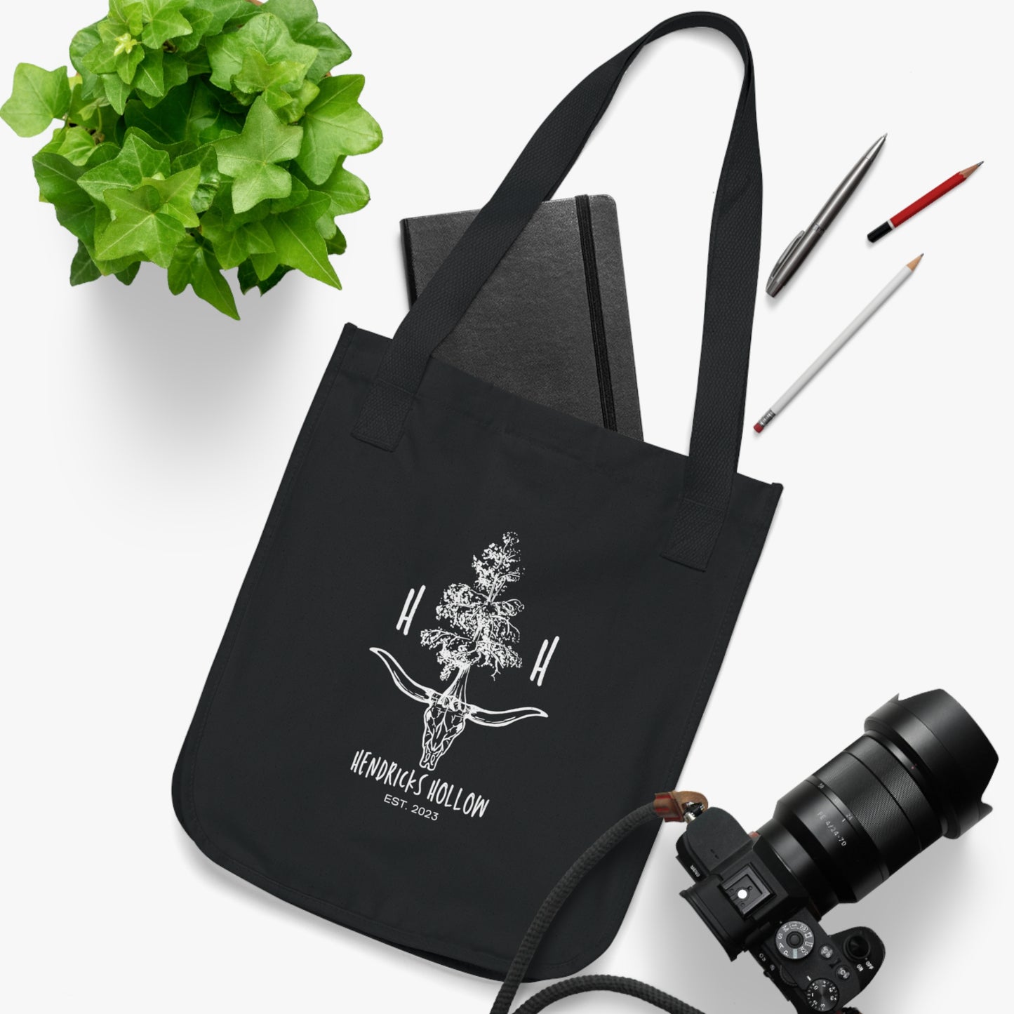 HH Logo | Cow Skull | Organic Canvas Tote Bag
