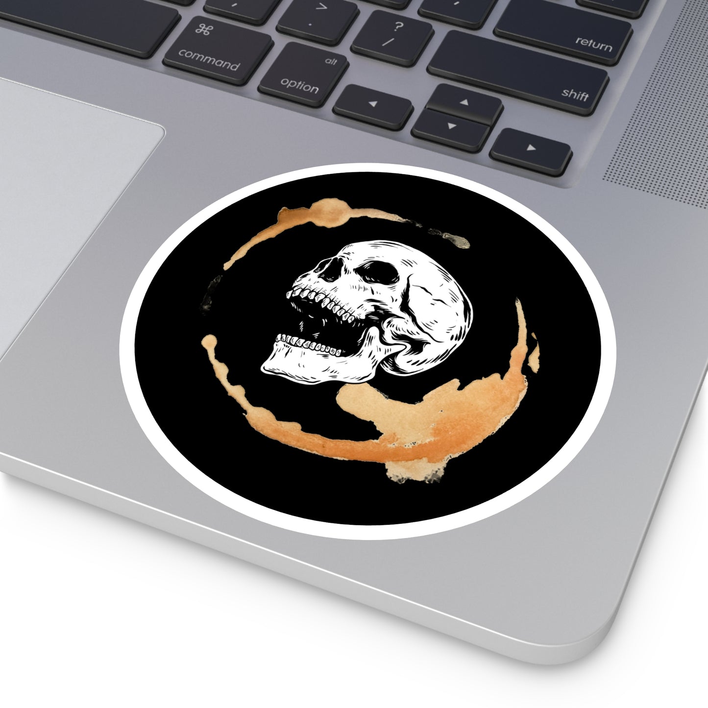 Death Before Decaf (Black) | Round Sticker