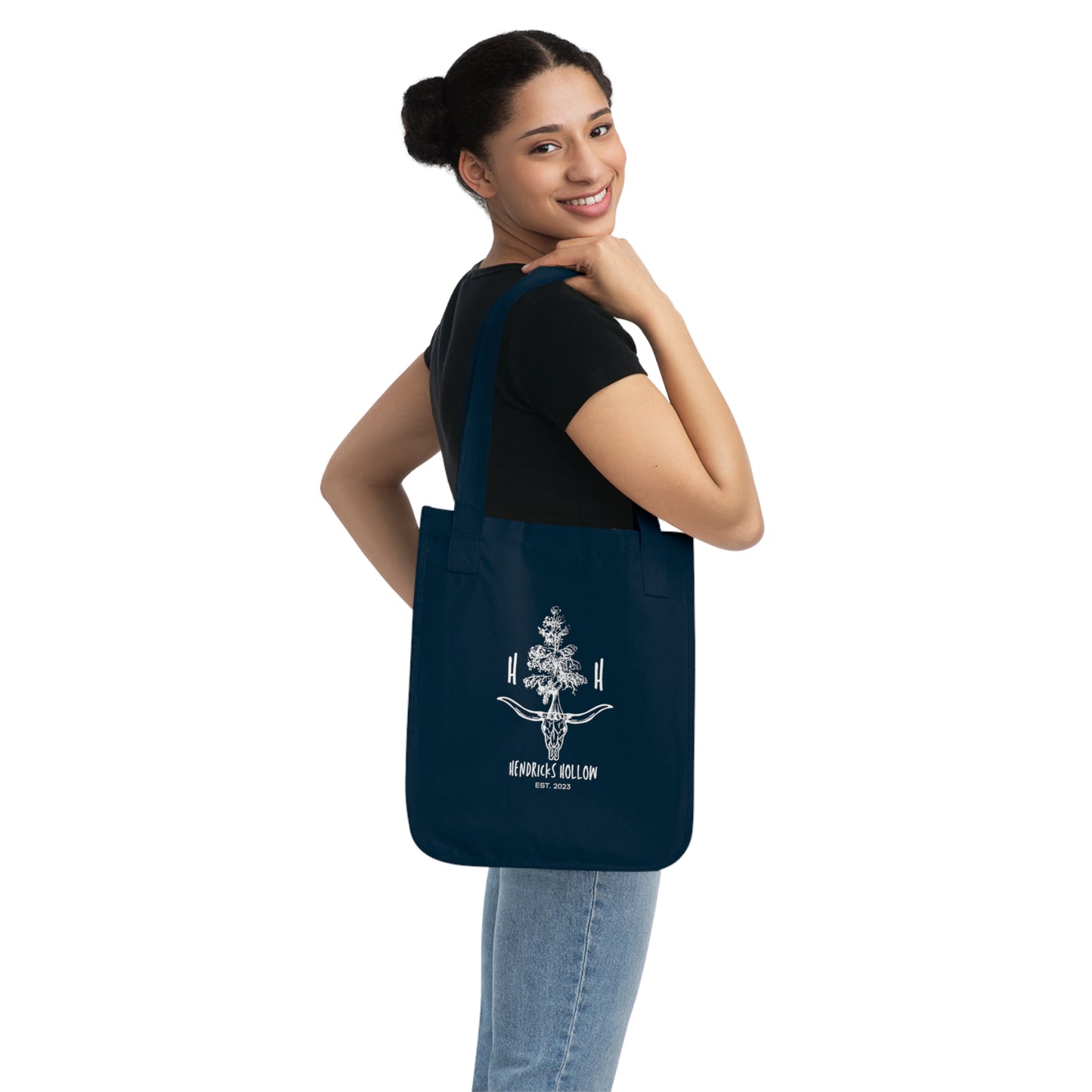 HH Logo | Cow Skull | Organic Canvas Tote Bag