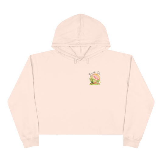 Roseate Romance | CROPPED Cotton Hoodie