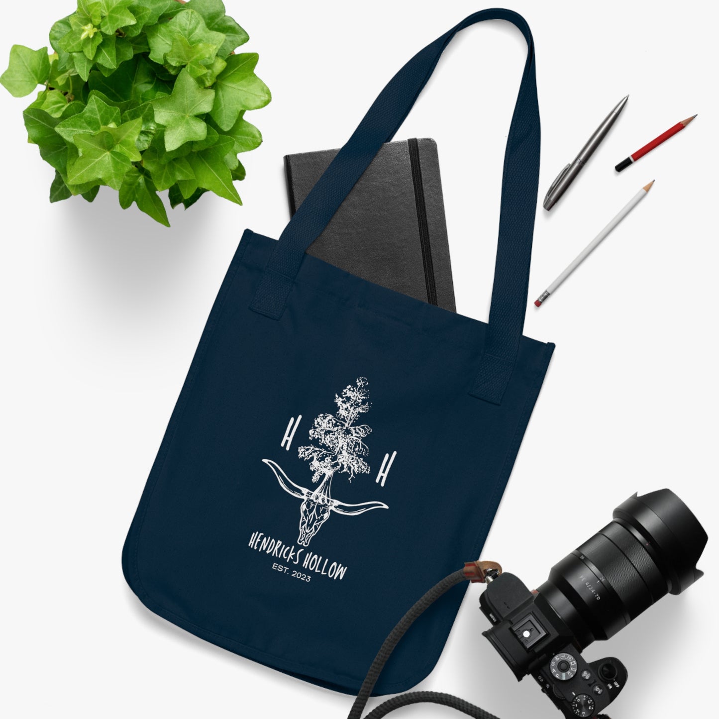 HH Logo | Cow Skull | Organic Canvas Tote Bag