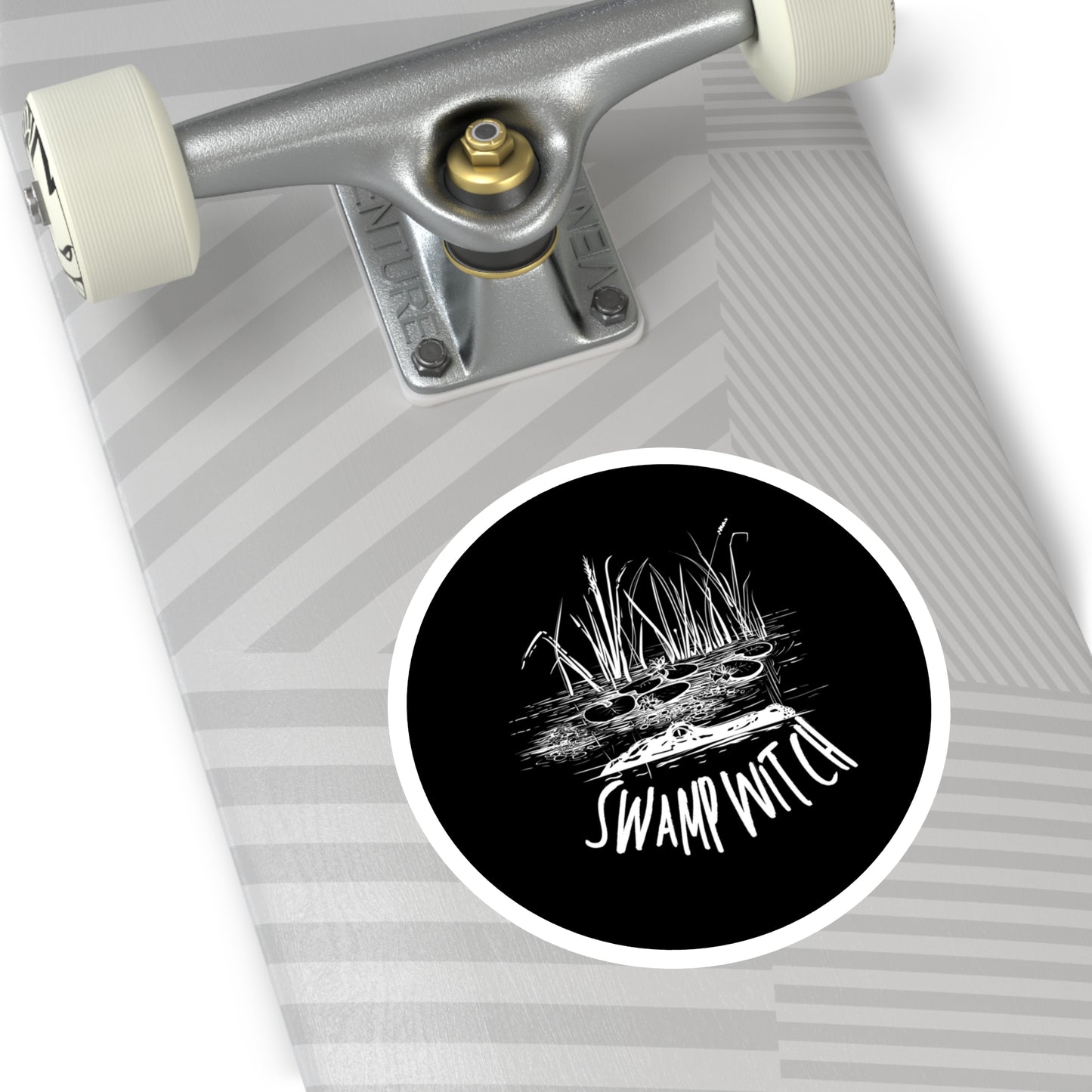 Swamp Witch (Black) | Round Sticker