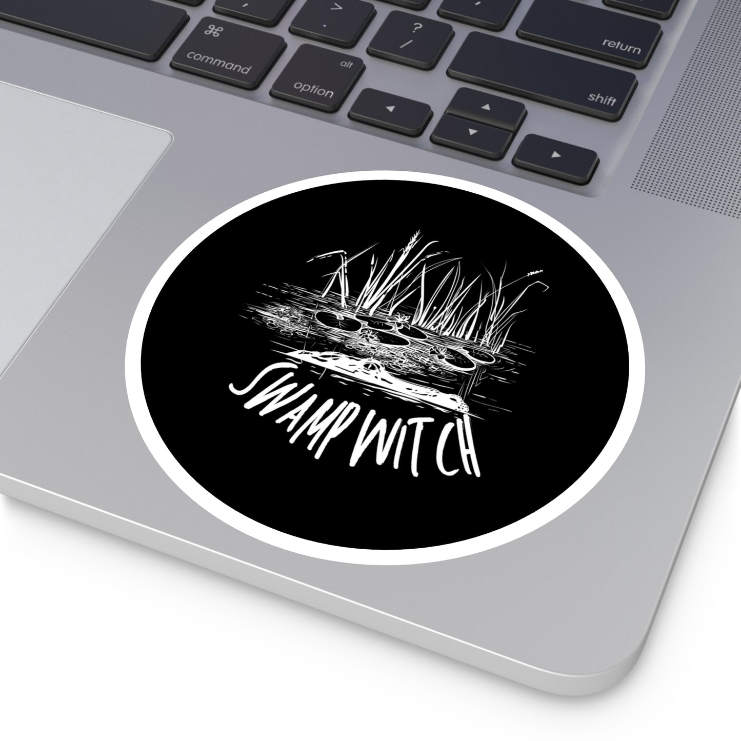 Swamp Witch (Black) | Round Sticker