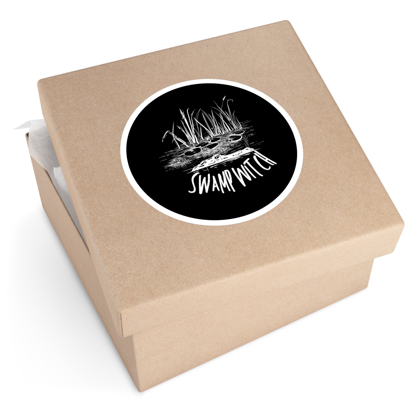 Swamp Witch (Black) | Round Sticker