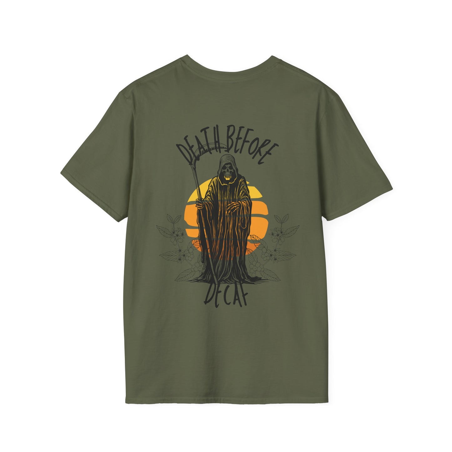 Death Before Decaf | Soft style T-Shirt