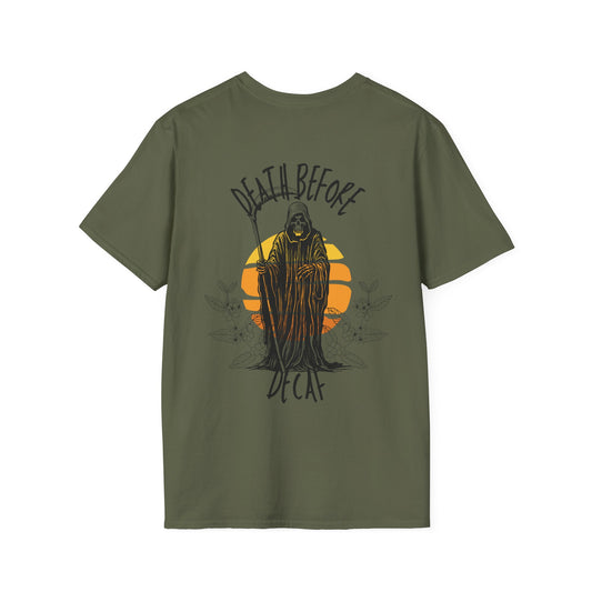 Death Before Decaf | Soft style T-Shirt