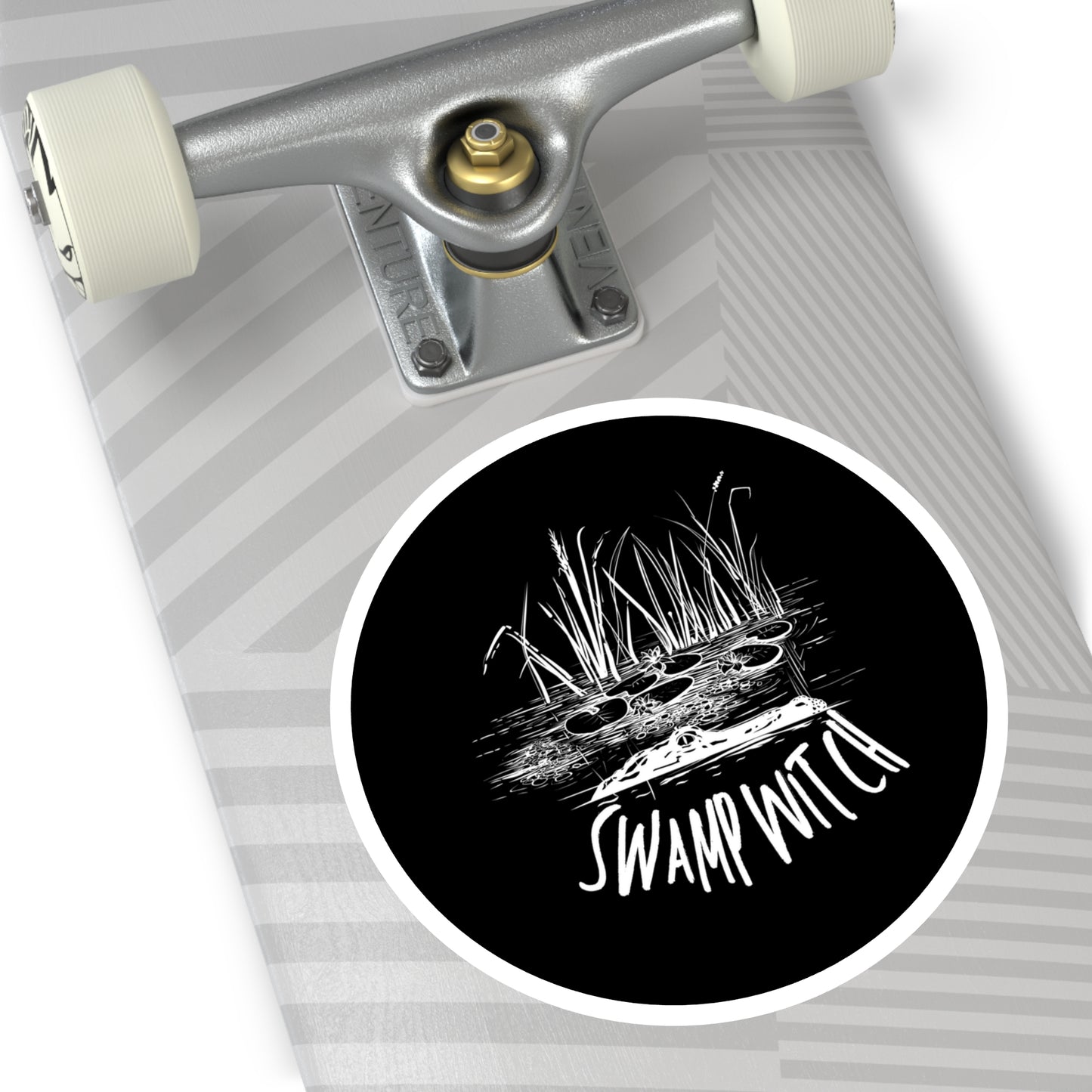 Swamp Witch (Black) | Round Sticker