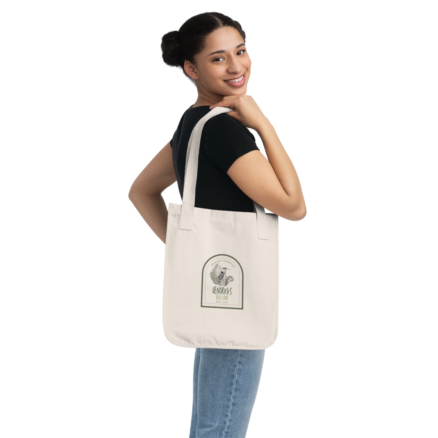 HH Logo | Heron + Fern | Organic Canvas Tote Bag