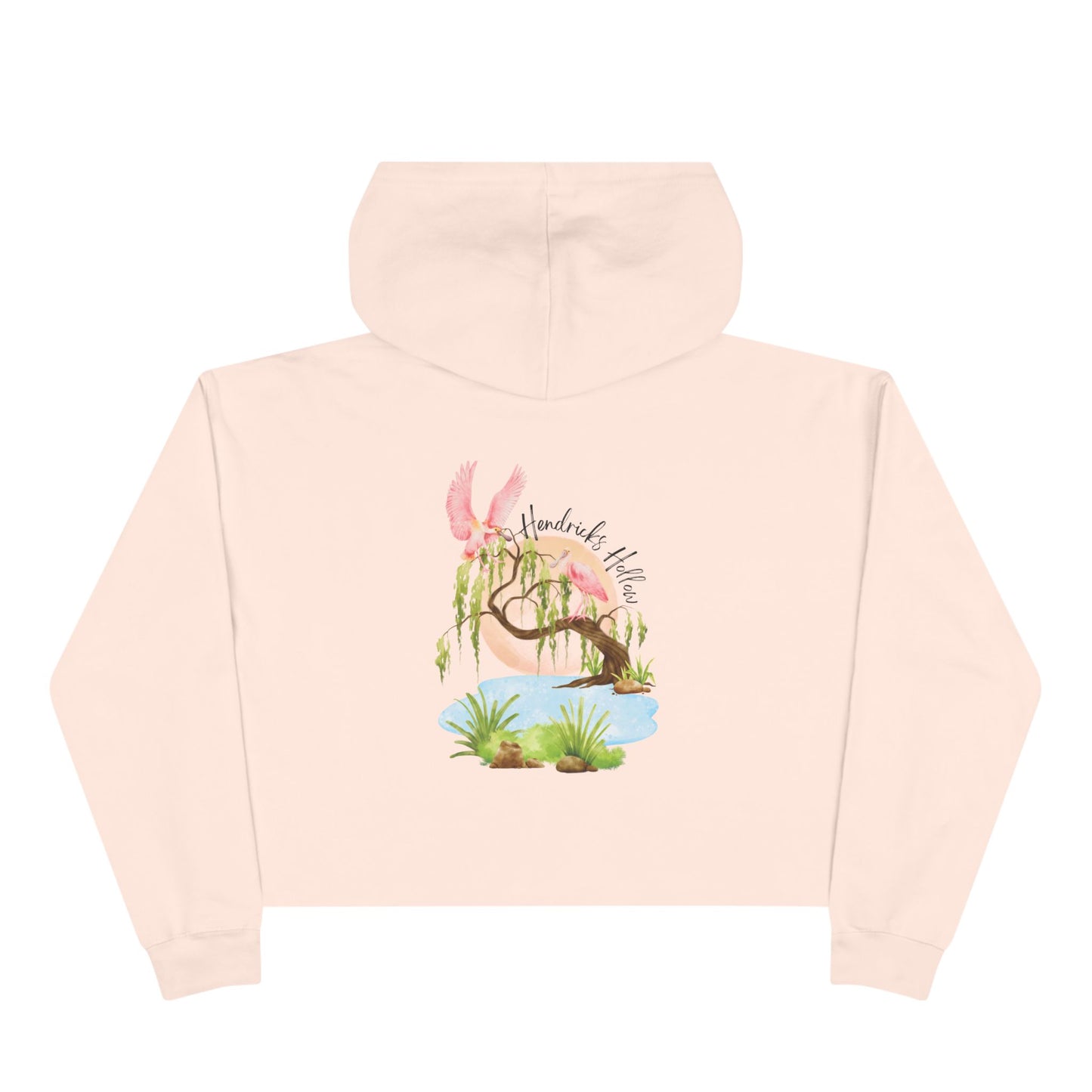 Roseate Romance | CROPPED Cotton Hoodie