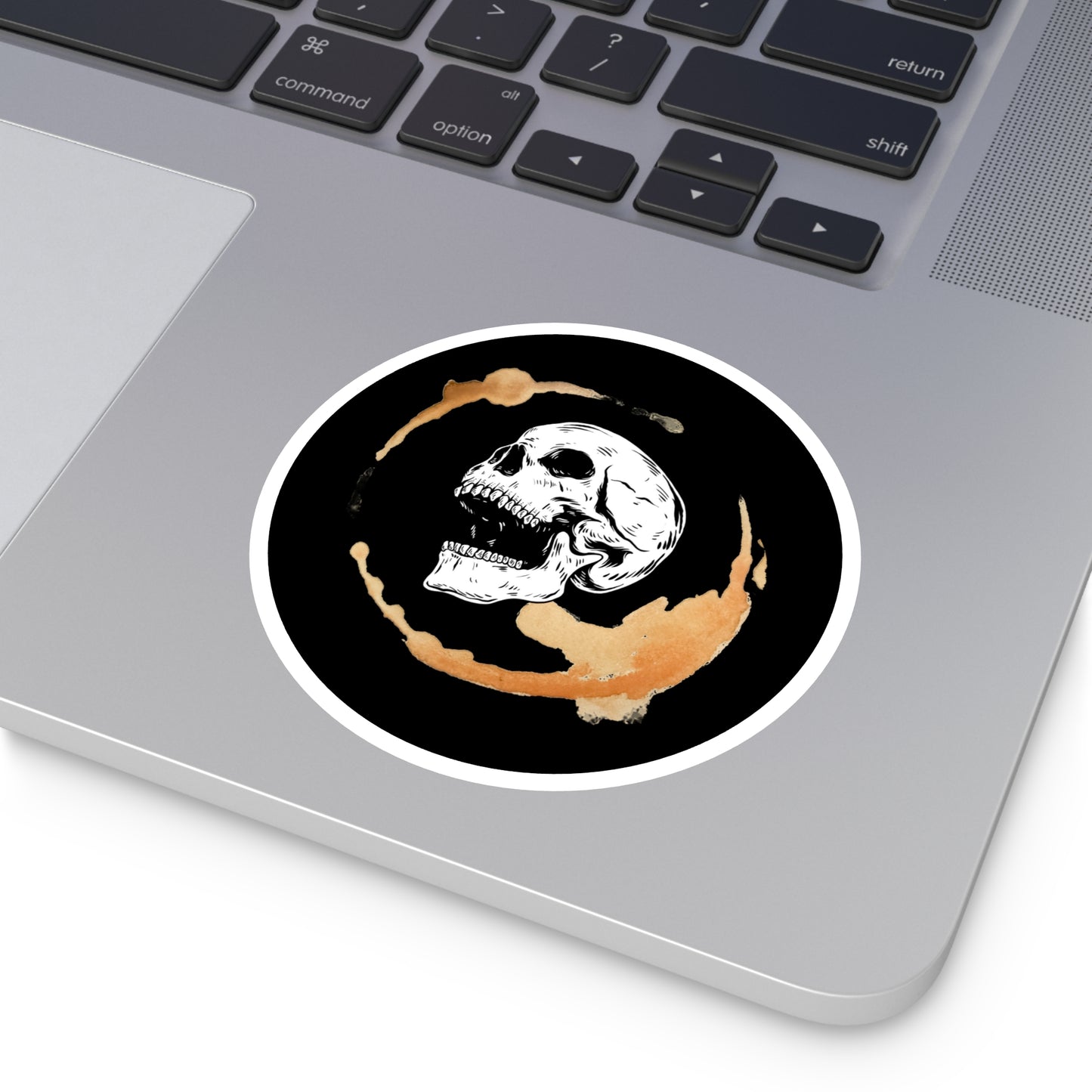 Death Before Decaf (Black) | Round Sticker