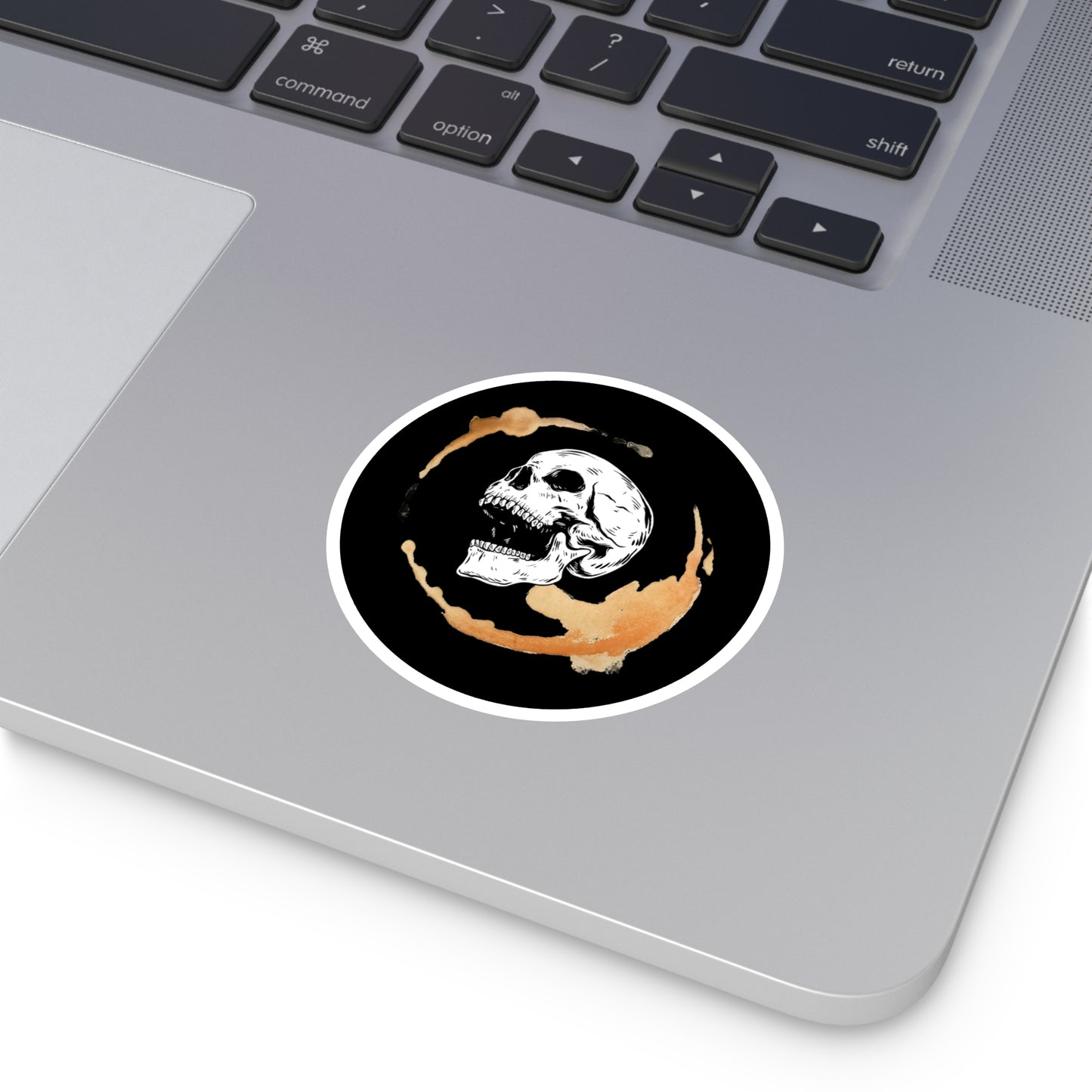 Death Before Decaf (Black) | Round Sticker
