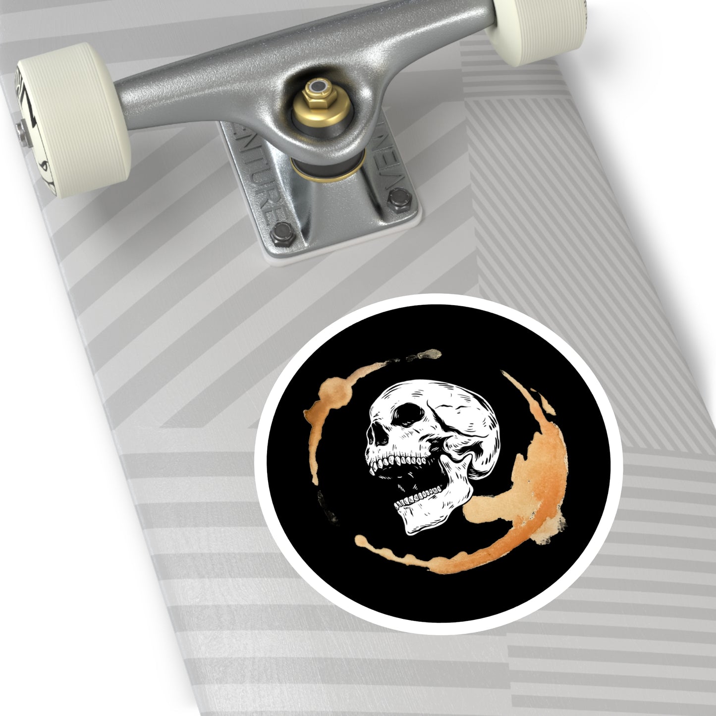 Death Before Decaf (Black) | Round Sticker