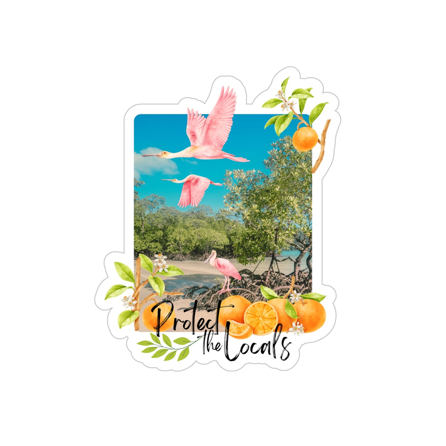 Protect the Locals | Die Cut Clear Back