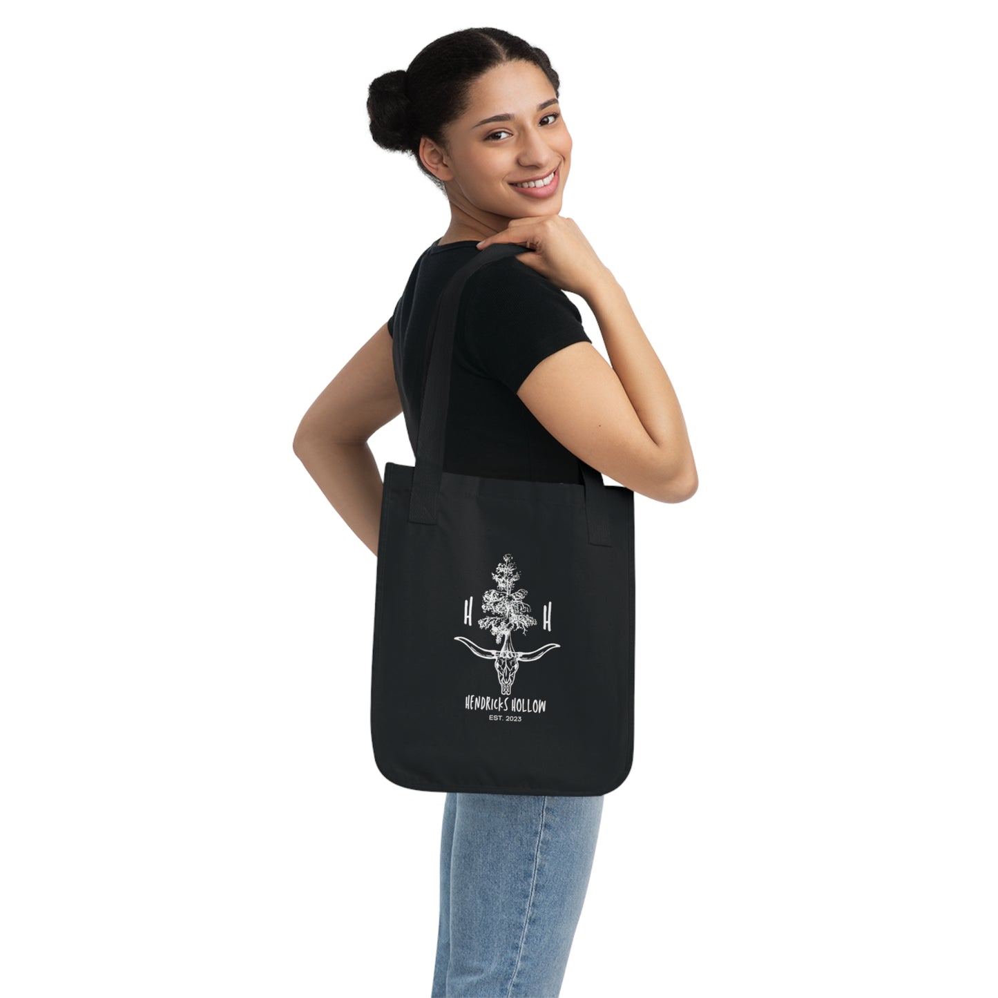 HH Logo | Cow Skull | Organic Canvas Tote Bag