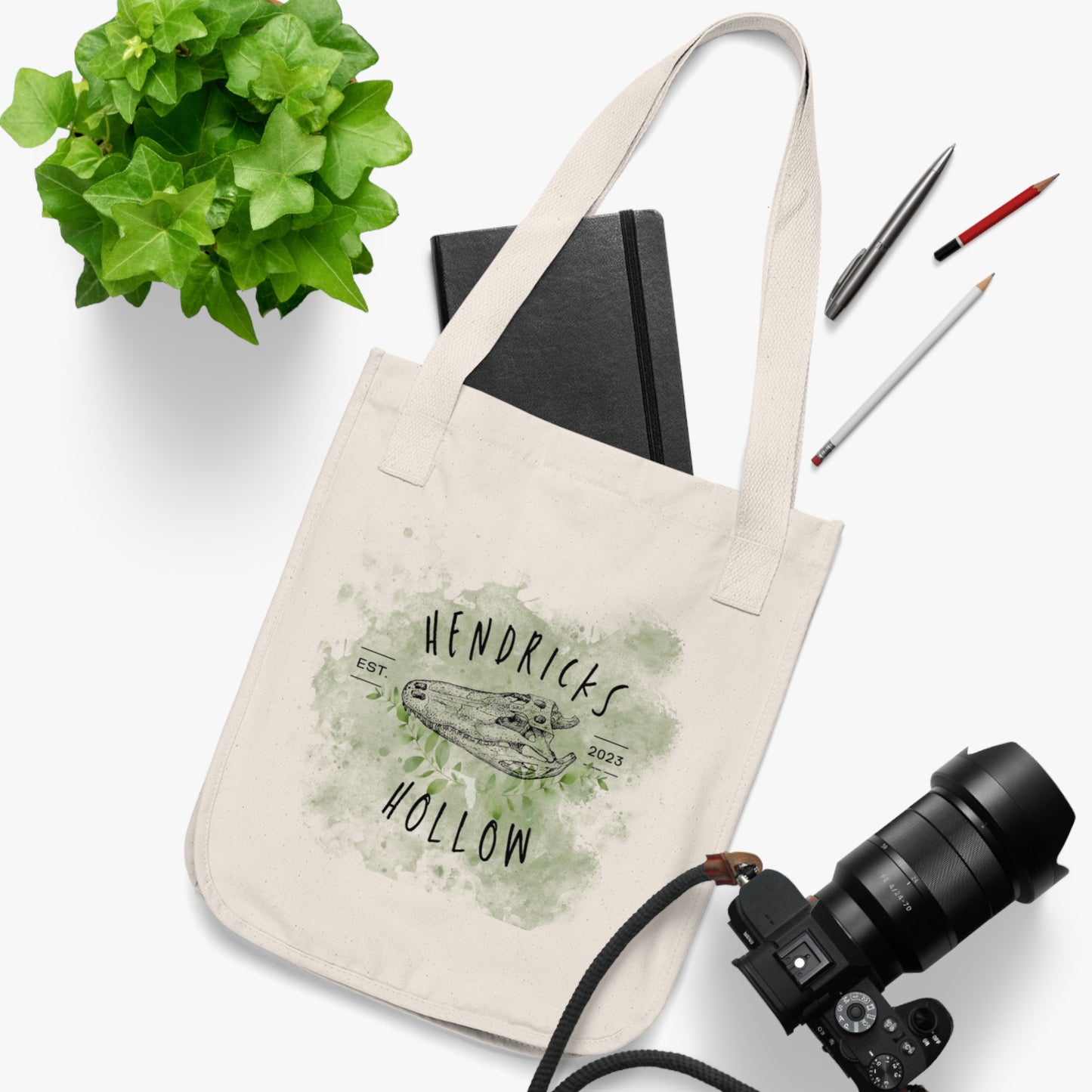 HH Logo| Gator Skull | Organic Canvas Tote Bag