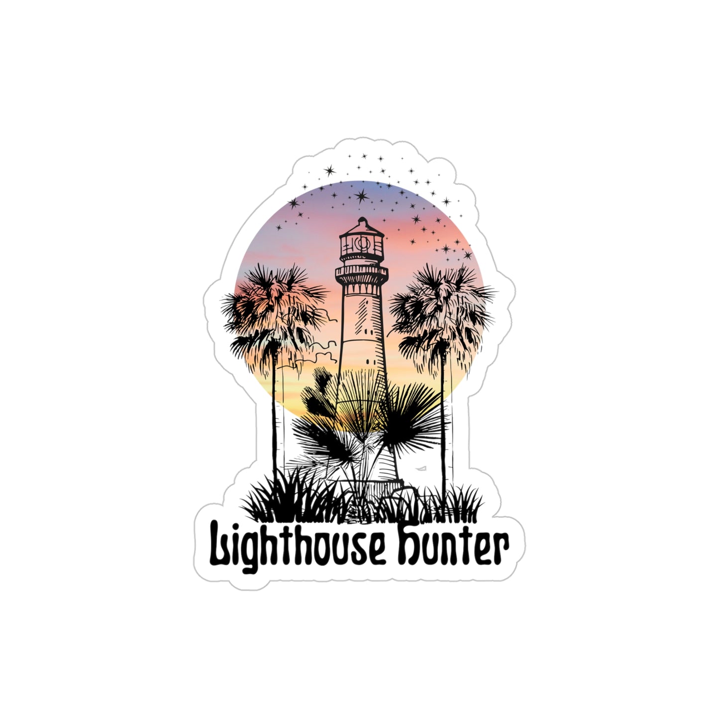 Lighthouse Hunter | Clear Back Sticker