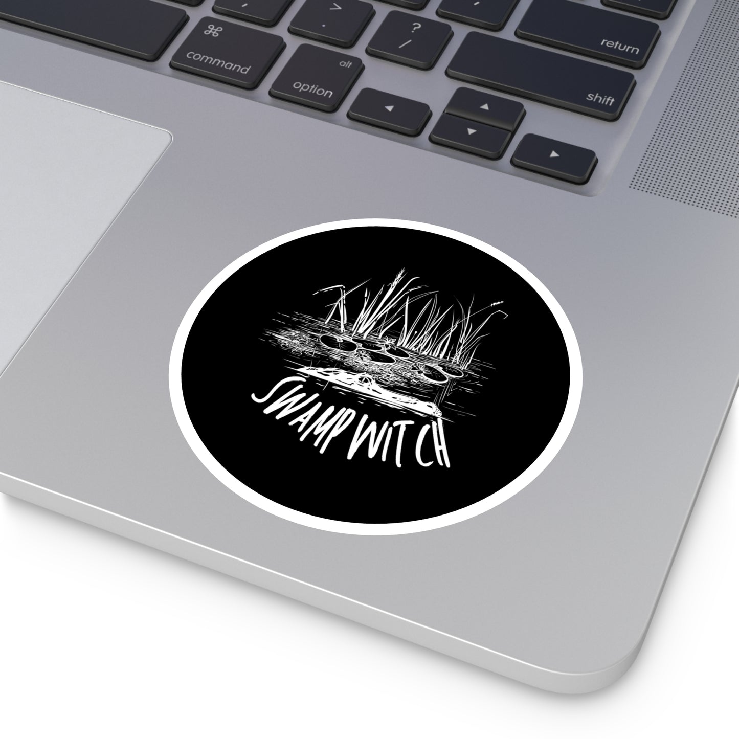 Swamp Witch (Black) | Round Sticker
