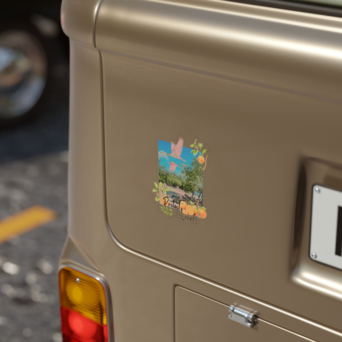 Protect the Locals | Die Cut Clear Back