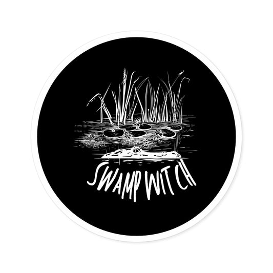 Swamp Witch (Black) | Round Sticker
