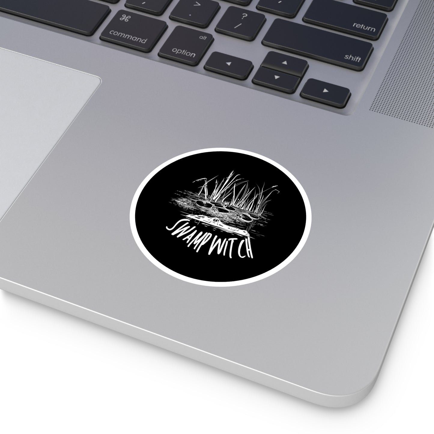 Swamp Witch (Black) | Round Sticker